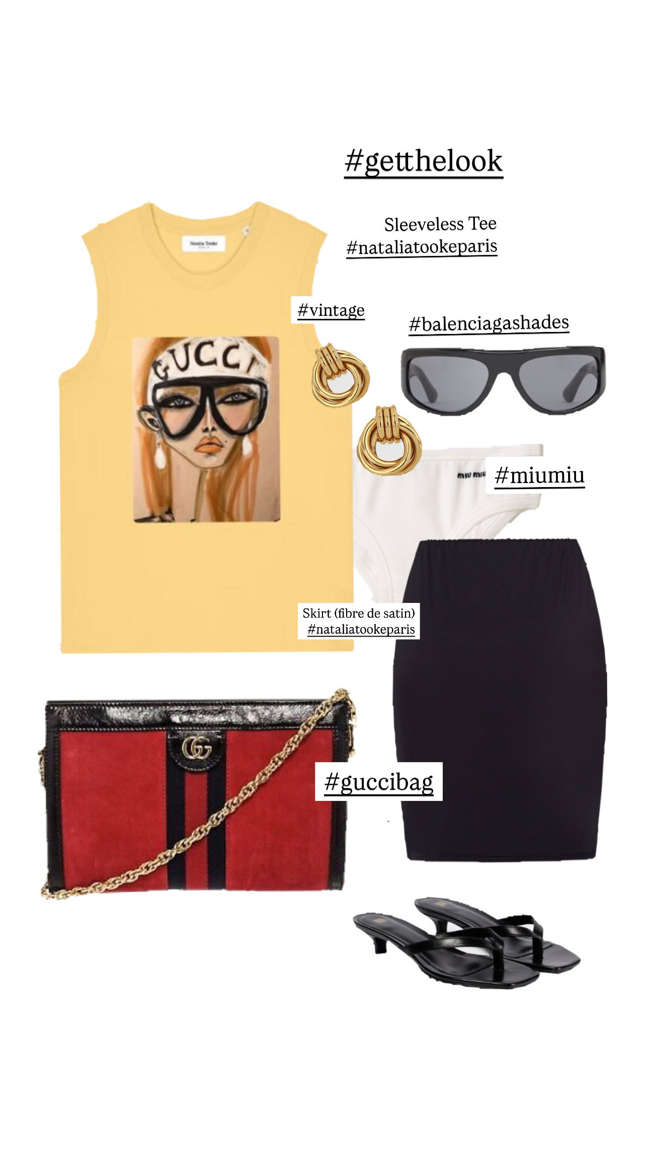 Sleeveless T-shirt / Gucci Shades