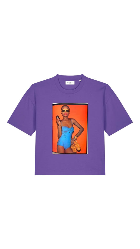 Boxy Tshirt/ Girl in Blue