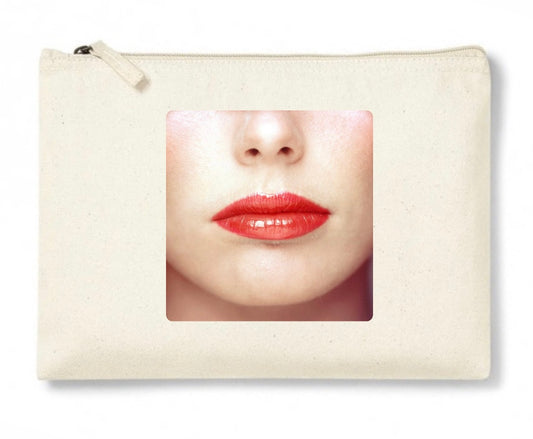 Pochettes / RED LIPS COLLECTION / 100% Organic Cotton / Size / 28x20