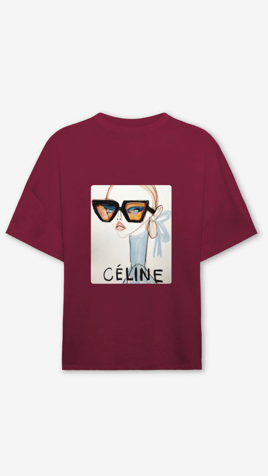 T-shirt/ fille à lunettes