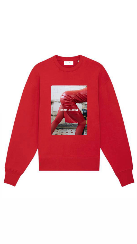 Sweatshirt / Red Dress