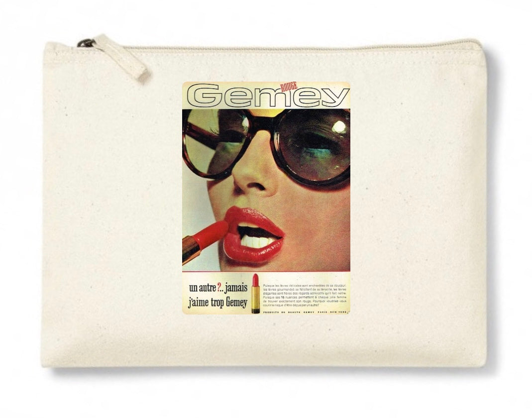 Pochettes / RED LIPS COLLECTION / 100% Organic Cotton / Size / 28x20